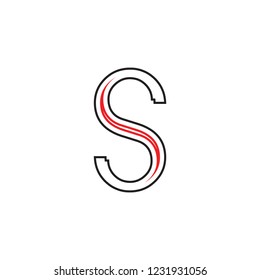 S logo letter design