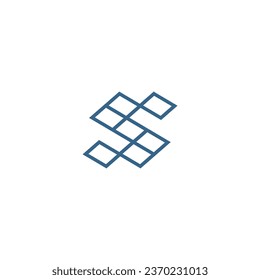 S logo and S letter design 