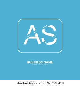 A S AS Logo Letter Design Vector