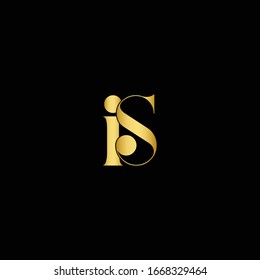 S I Logo. IS Letter Design Vector