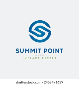 Logotipo S. Vector de diseño de letra S con elemento de diseño Color.Logos Plantilla de Ilustración vectorial de stock