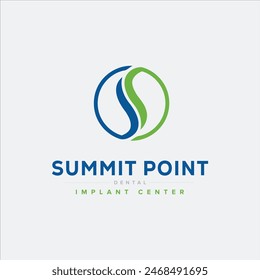 Logotipo S. Vector de diseño de letra S con elemento de diseño Color.Logos Plantilla de Ilustración vectorial de stock