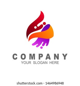 S logo, Letter s logo with fire design template