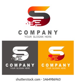 S logo, Letter s fork and spoon logo vector