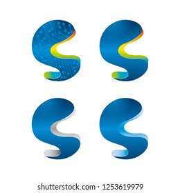 S Logo S Letter S Icon S Design Vector Illustration 3D