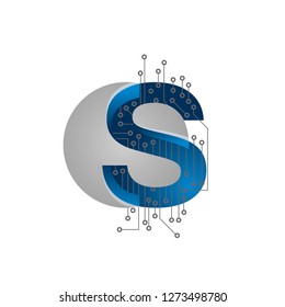 S Logo S Letter S Icon S Design Vector Illustration 3D