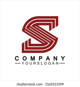 Logotipo S. Plantilla de diseño de iconos del logotipo de la letra S