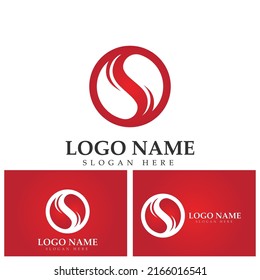 Logotipo S. Plantilla de diseño de iconos del logotipo de la letra S