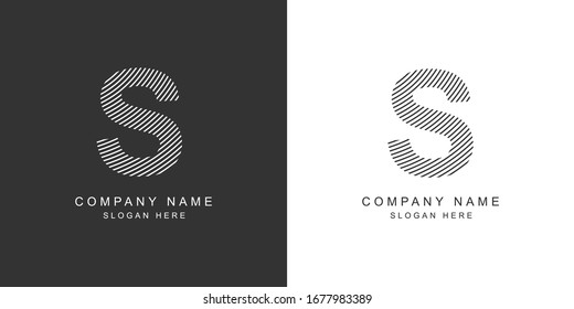 S logo. S letter icon. Vector illustration.