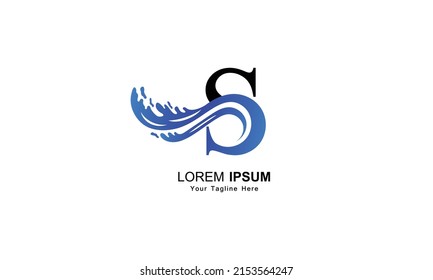 S logo, Letter S logo with wave design vector