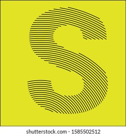 S logo with line design