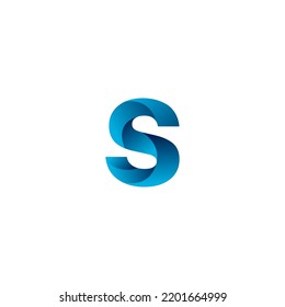 s logo, modern 3d design letter character