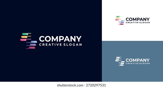 S Logo Gradiente de color moderno Innovación digital dinámica Símbolo de comunicación empresarial Vector