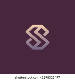 Diseño moderno con logotipo S. Icono S inicial. Logotipo de la línea de letra S