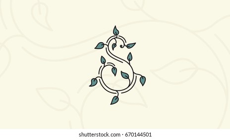 S logo organic vector