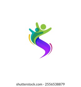 S logo and people care design combination, charity icons