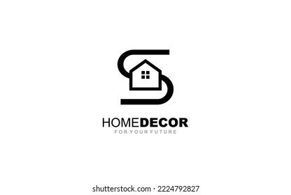 S logo real estate for branding company. construction template vector illustration for your brand.