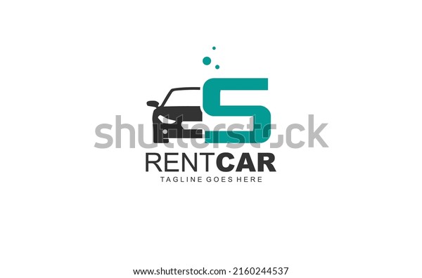 S logo rental for branding\
company. transportation template vector illustration for your\
brand.