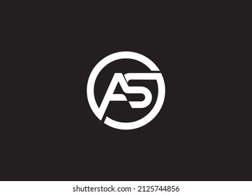 Es Un Logo. logotipo del vector de diseño de carta SA
