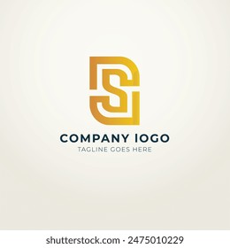 S logo set flat design template collection