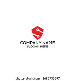The S logo is simple and abstract security