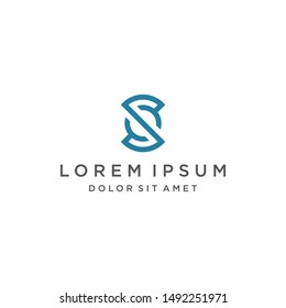 s logo / ss logo monogram icon vector template