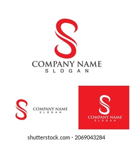 Logotipo S y pasos vectoriales de símbolo