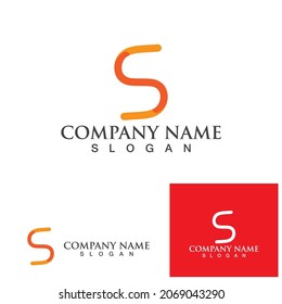 Logotipo S y pasos vectoriales de símbolo