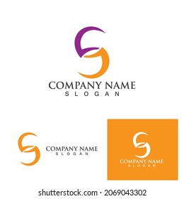 Logotipo S y pasos vectoriales de símbolo