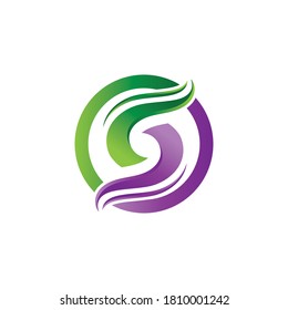 Símbolo gráfico vectorial de logotipo S