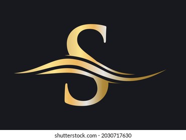 Plantilla de logotipo de S. Logotipo S moderno para marca de lujo. vector de diseño del logotipo del negocio de la letra S inicial