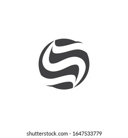 Naturaleza del símbolo vectorial de la plantilla de logotipo S