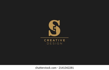 S logo type abstract icon and symbols