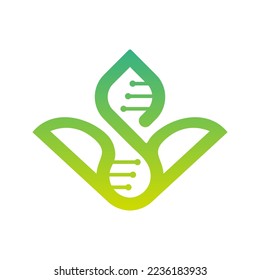 S logo vector design, flower, dna abstract art