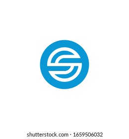 Plantilla de descarga de iconos vectoriales de logotipo S