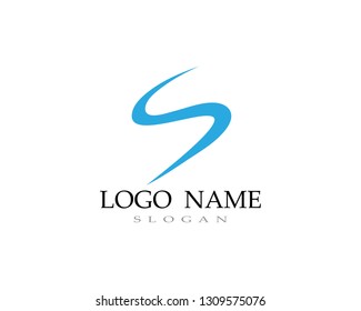 S logo vector line template fonts