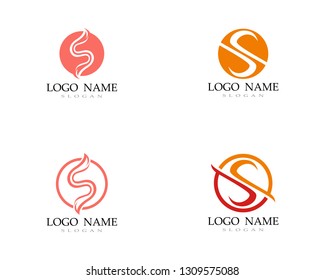 S logo vector line template fonts