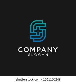 The S logo is very sporty. With a gradation of blue and in the middle there is a ‘plus’ symbol. Simple but modern. Editable and easy to custom