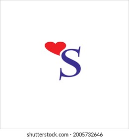 letra de diseño del logotipo del vector de amor