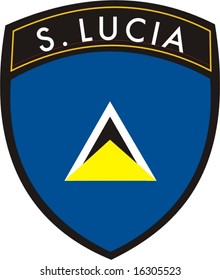 s. lucia vector crest flag