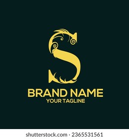S Luxury Letter Logo Design Vector