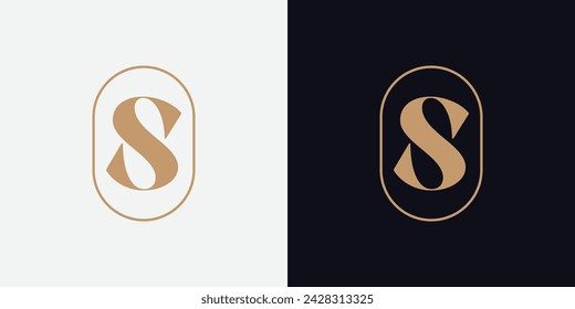 S luxury vector letter logo