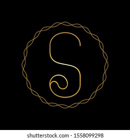 S Luxury White Letter Logo template in vector for Restaurant, Royalty, Boutique, Cafe, Hotel, Heraldic, Jewelry, Fashion and other vector illustration. S icon design for fashion and beauty company.
