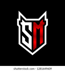S M initial letter, modern logo design template vector 