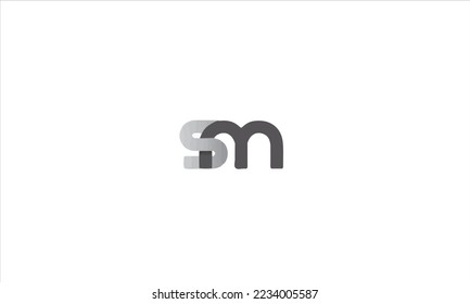 S M LETTER GRAY VEKTÖR