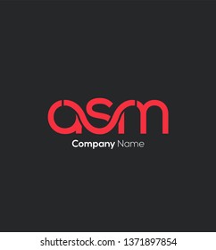 A S M letters joint logo design template