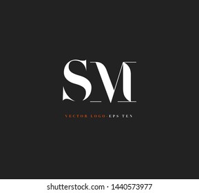 S & M letters Joint logo icon vector template for corporate logo and business card design.