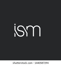 I S M letters Joint logo icon vector template.