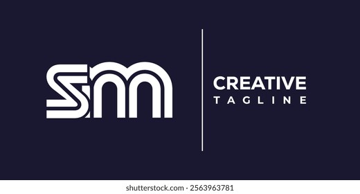 S and M logo design. SM abstract Letters Logo Monogram. This logo design is the process of creating a visual symbol that represents a brand, company, or individual.