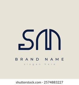 S and M logo design. SM abstract Letters Logo Monogram. This logo design is the process of creating a visual symbol that represents a brand, company, or individual.